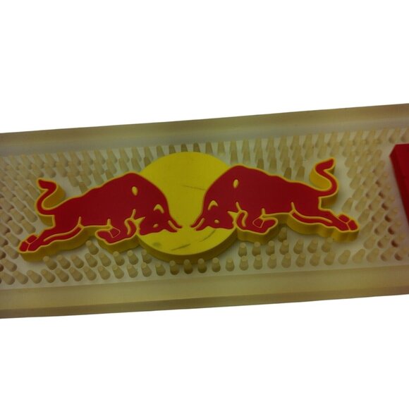 Red Bull Energy Drink Bar Rail Spill Mat Rubber Mixed Drink Barware Mancave - Picture 8 of 11